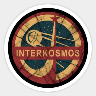 Interkosmos space program Sputnik Satellite Vintage Sticker